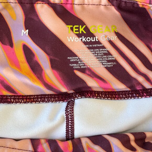 Tek Gear High Rise Workout Leggings Pocket Abstract Print Athletic Yoga Pants Si - Picture 5 of 7